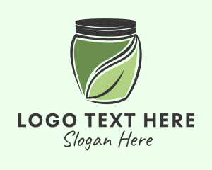 Organic Leaf Jar  Logo