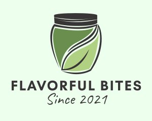 Organic Leaf Jar  logo design