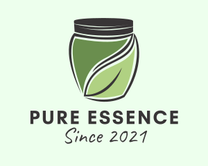 Organic Leaf Jar  logo design