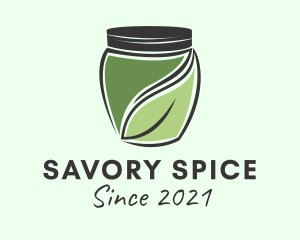Organic Leaf Jar  logo