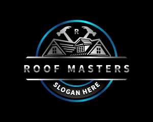 Hammer Roofing Construction logo design