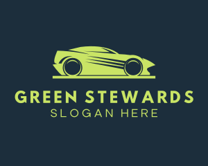 Green Car Speed Drive logo design