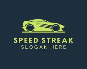 Green Car Speed Drive logo design