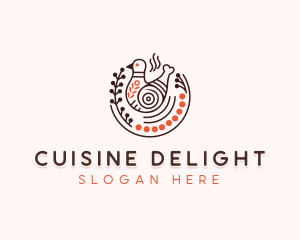 Chicken Dining Cuisine logo design