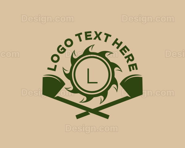 Axe Saw Blade Lumberjack Logo