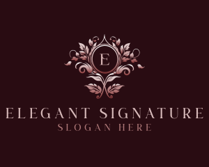 Elegant Floral Wedding logo design