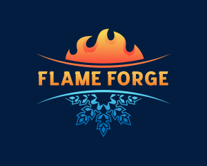 Fire Ice Temperature logo design