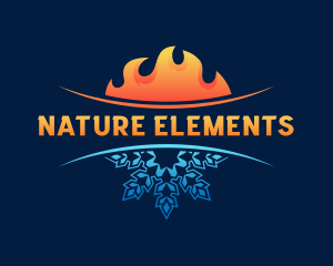 Fire Ice Temperature logo design