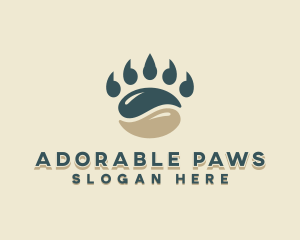 Paw Coffee Bean logo design