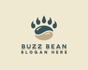 Paw Coffee Bean logo design