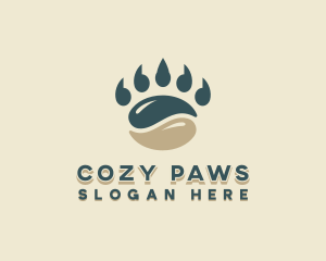 Paw Coffee Bean logo design