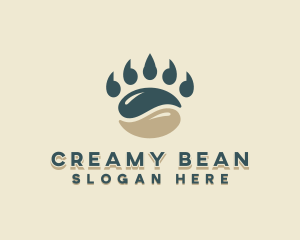 Paw Coffee Bean logo design