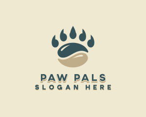 Paw Coffee Bean logo design