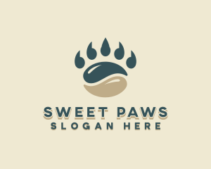Paw Coffee Bean logo design