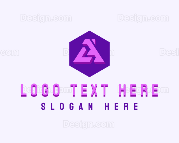 Tech Software Hexagon Letter A Logo