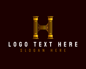 Luxury Pillar Letter H logo