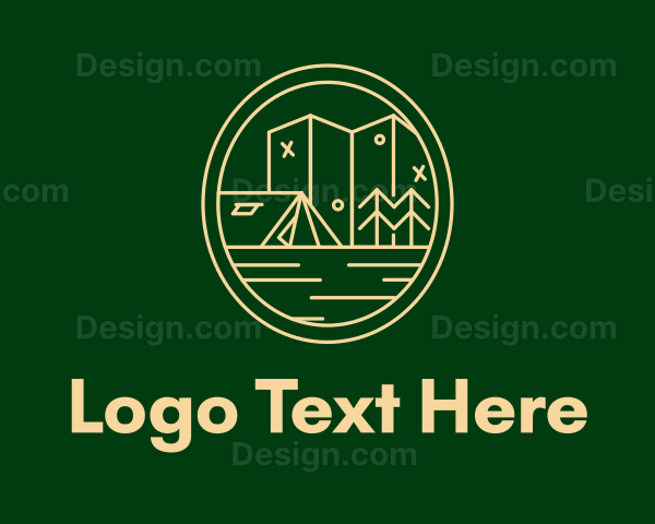 Minimalist Camping Site Logo