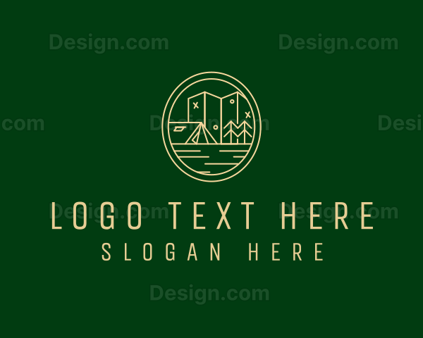 Minimalist Camping Site Logo