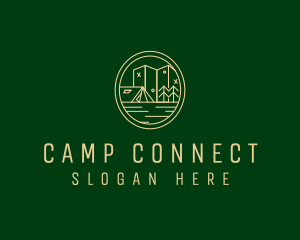 Minimalist Camping Site  logo design