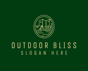 Minimalist Camping Site  logo design