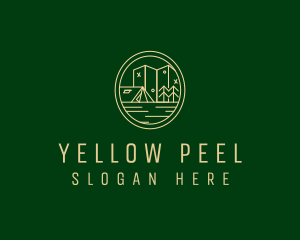 Minimalist Camping Site  logo design