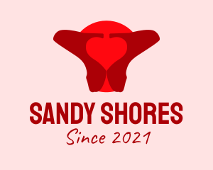 Red High Heel Shoes logo design