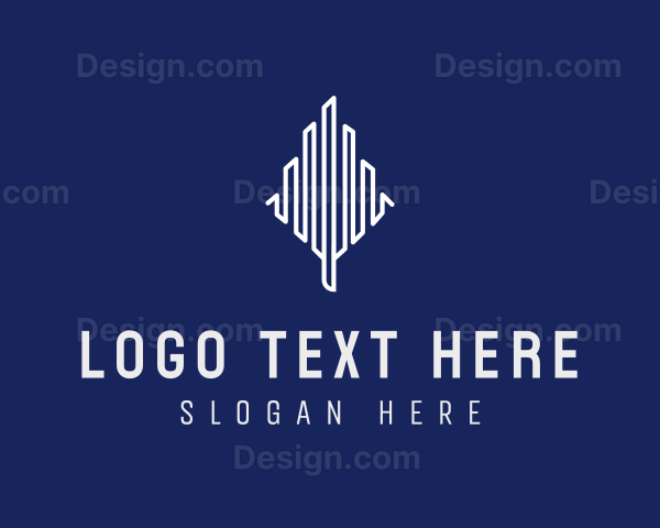 Zigzag Minimalist Building Logo