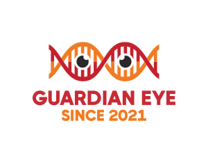 DNA Strand Eye logo design