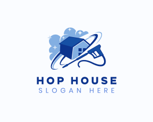 House Pressure Wash Sanitation logo design