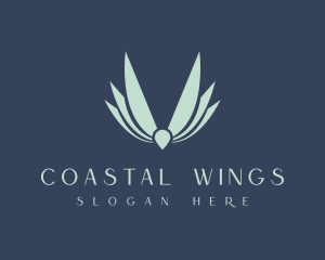 Modern Eagle Wings Letter V logo