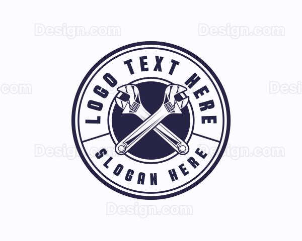 Wrench Tool Plumbing Logo