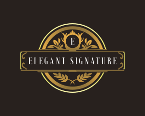 Floral Elegant Crest logo design