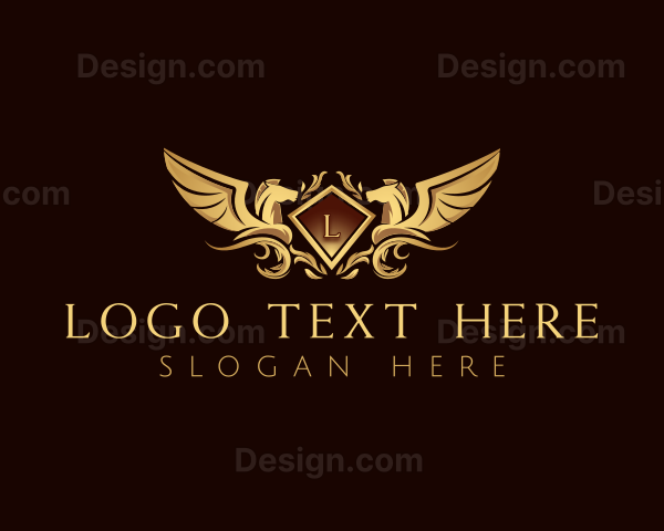 Luxury Pegasus Wings Logo