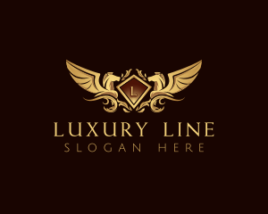 Luxury Pegasus Wings logo design