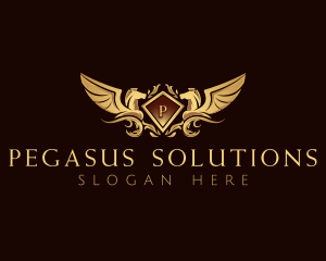 Luxury Pegasus Wings logo design