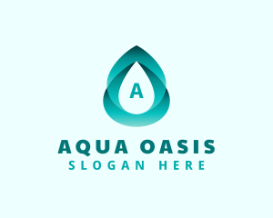 Gradient Water Liquid logo design