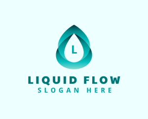 Gradient Water Liquid logo design