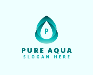 Gradient Water Liquid logo design