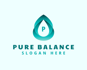 Gradient Water Liquid logo design