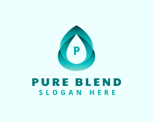 Gradient Water Liquid logo design