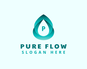 Gradient Water Liquid logo design