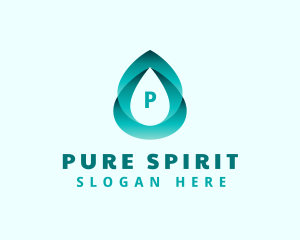 Gradient Water Liquid logo design