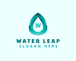 Gradient Water Liquid logo design