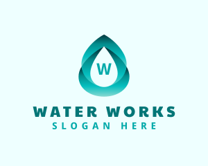 Gradient Water Liquid logo design