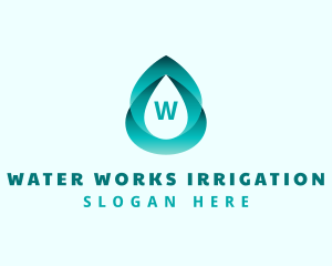 Gradient Water Liquid logo design