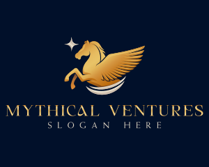 Pegasus Horse Wing logo design