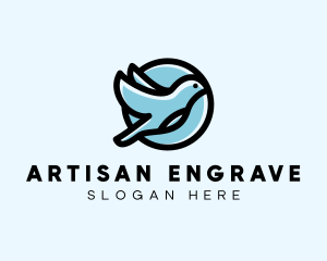 Elegant Flying Bird logo design