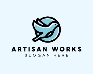 Elegant Flying Bird logo design