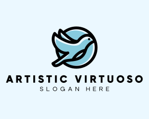 Elegant Flying Bird logo design