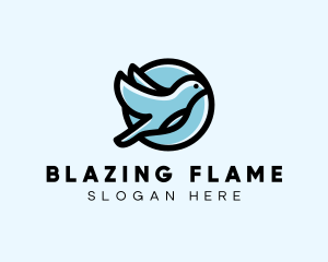 Elegant Flying Bird logo design